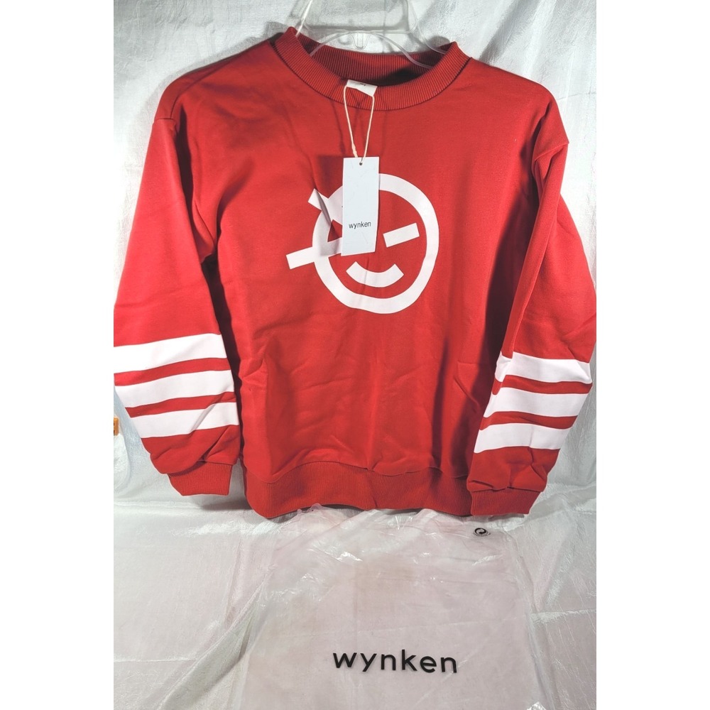 Wynken Kids Glide Sweat Sweatshirt w/ Stripes - Red‎ - Size 12 Years